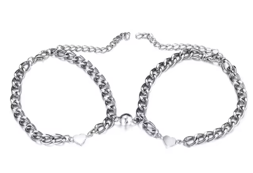 Magnetic Love Link Couple Bracelets – Perfect Anniversary Gift